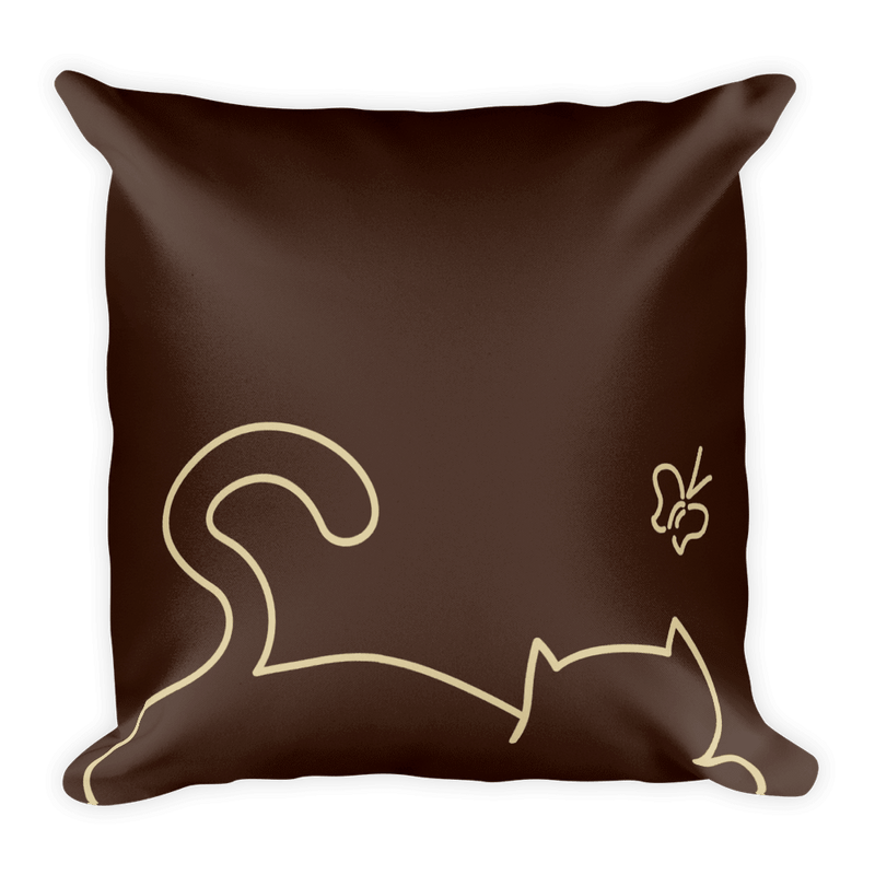 Minimalist Cat 'Recline' Square Pillows