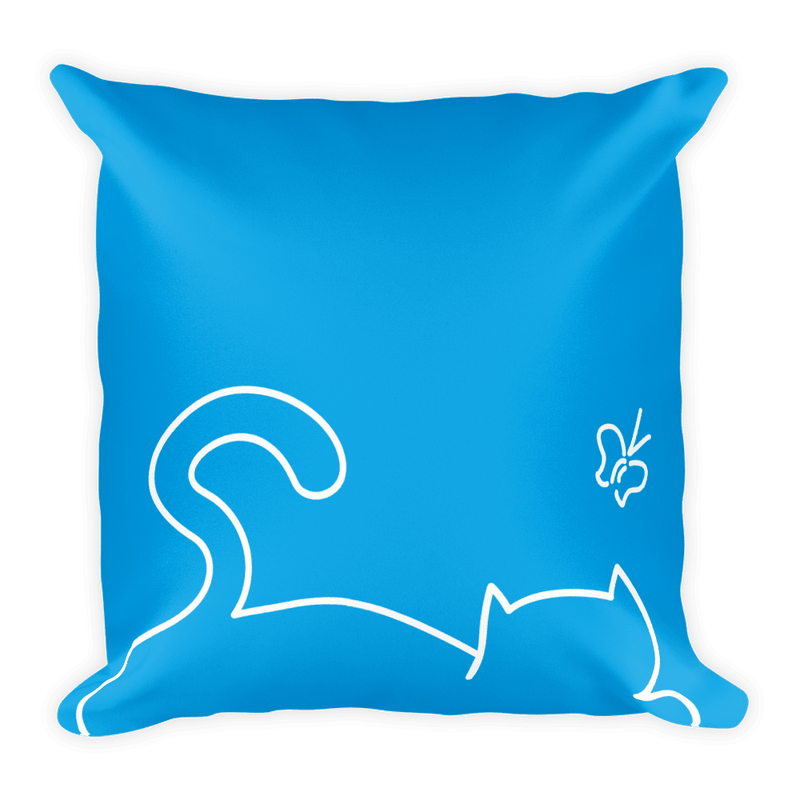 Minimalist Cat 'Recline' Square Pillows