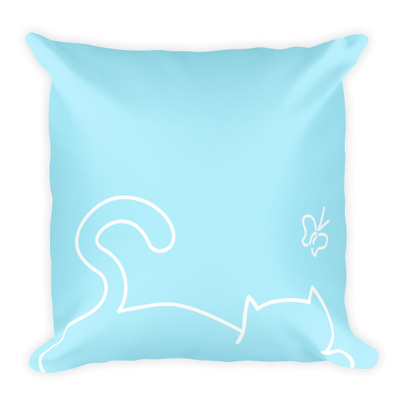 Minimalist Cat 'Recline' Square Pillows