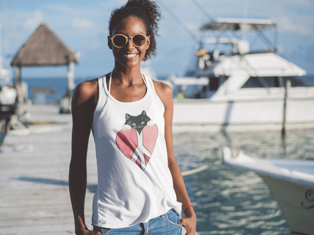 Peace Cat Women's Tank Top