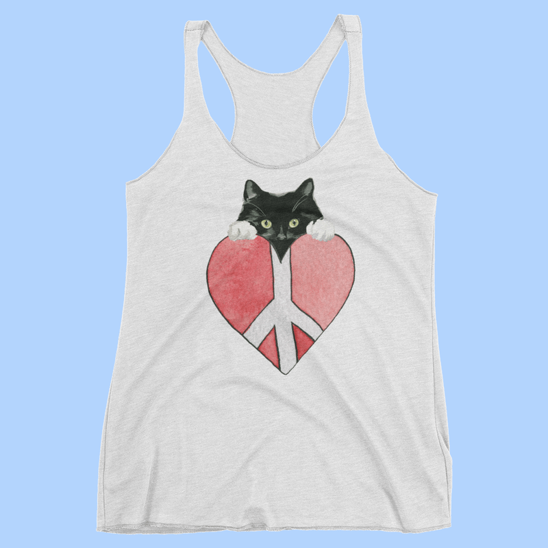 Peace Cat Women's Tank Top