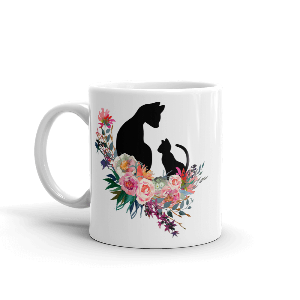 Floral Cat Mug