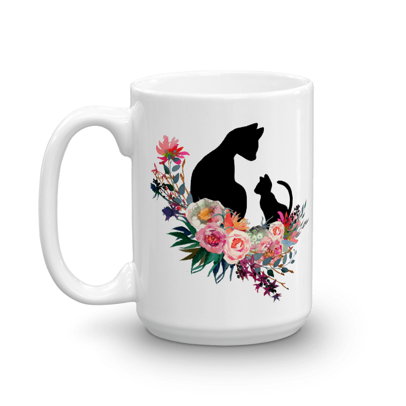 Floral Cat Mug