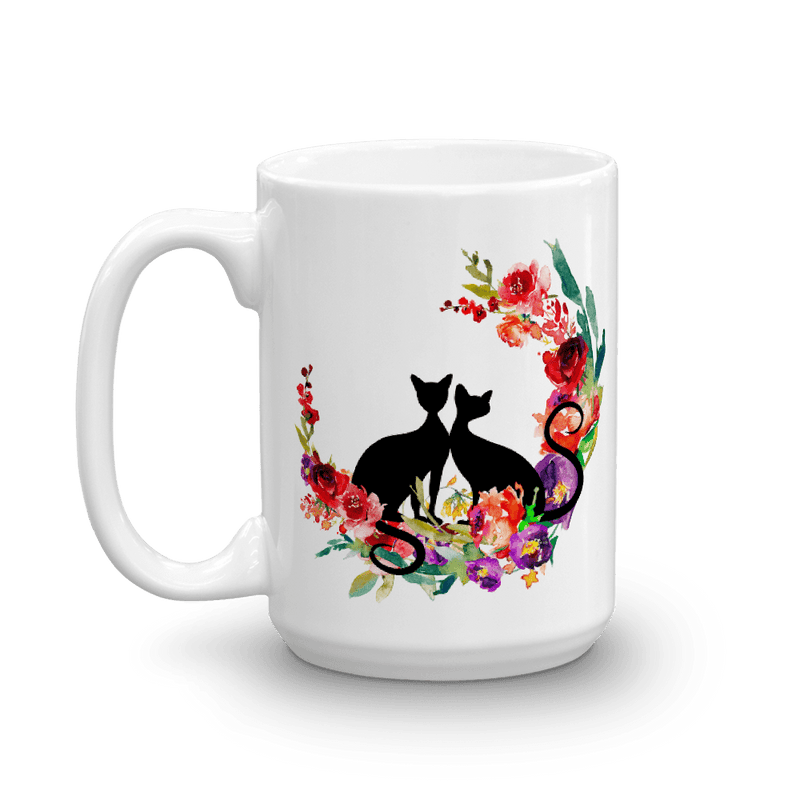 Floral Cat Mug