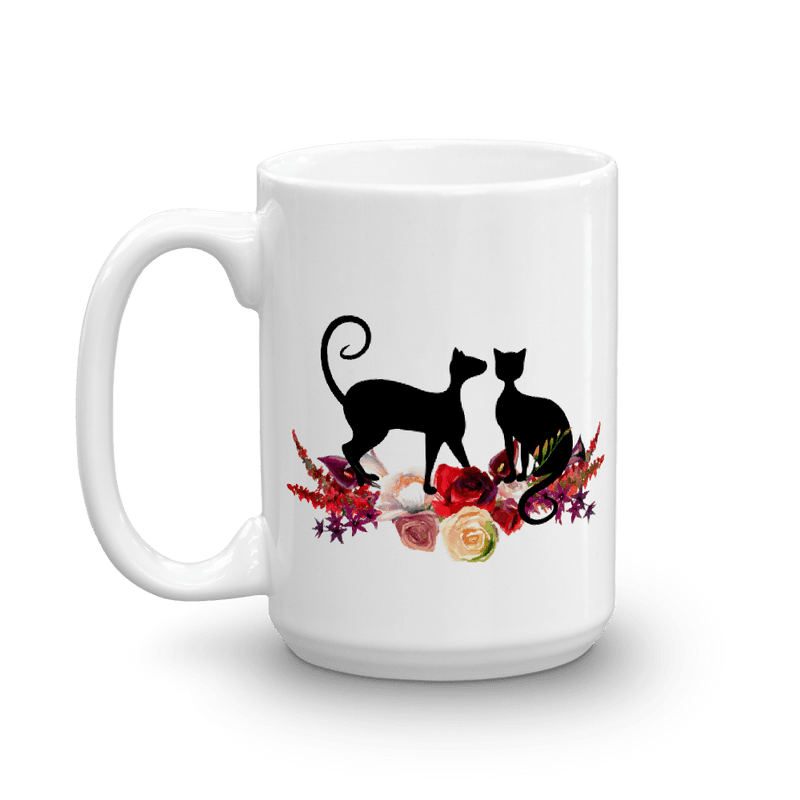 Floral Cat Mug