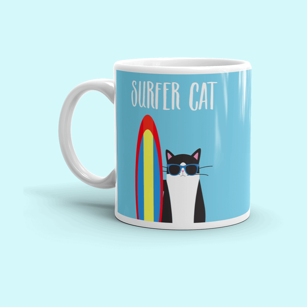 Cosmo Cat 'Surfer' Mug