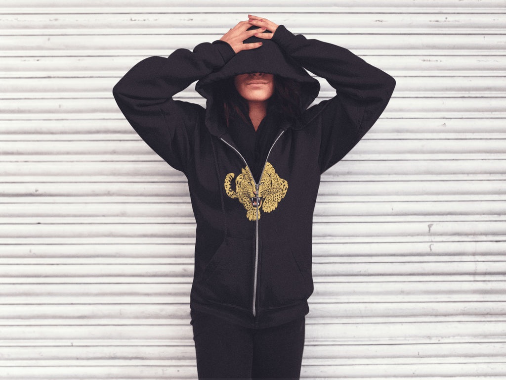 Wild Cat 'Leopard' Unisex Zip Hoodie