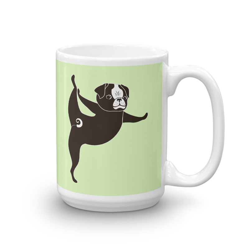 Yoga Pug 'Tippy Toes' Mug