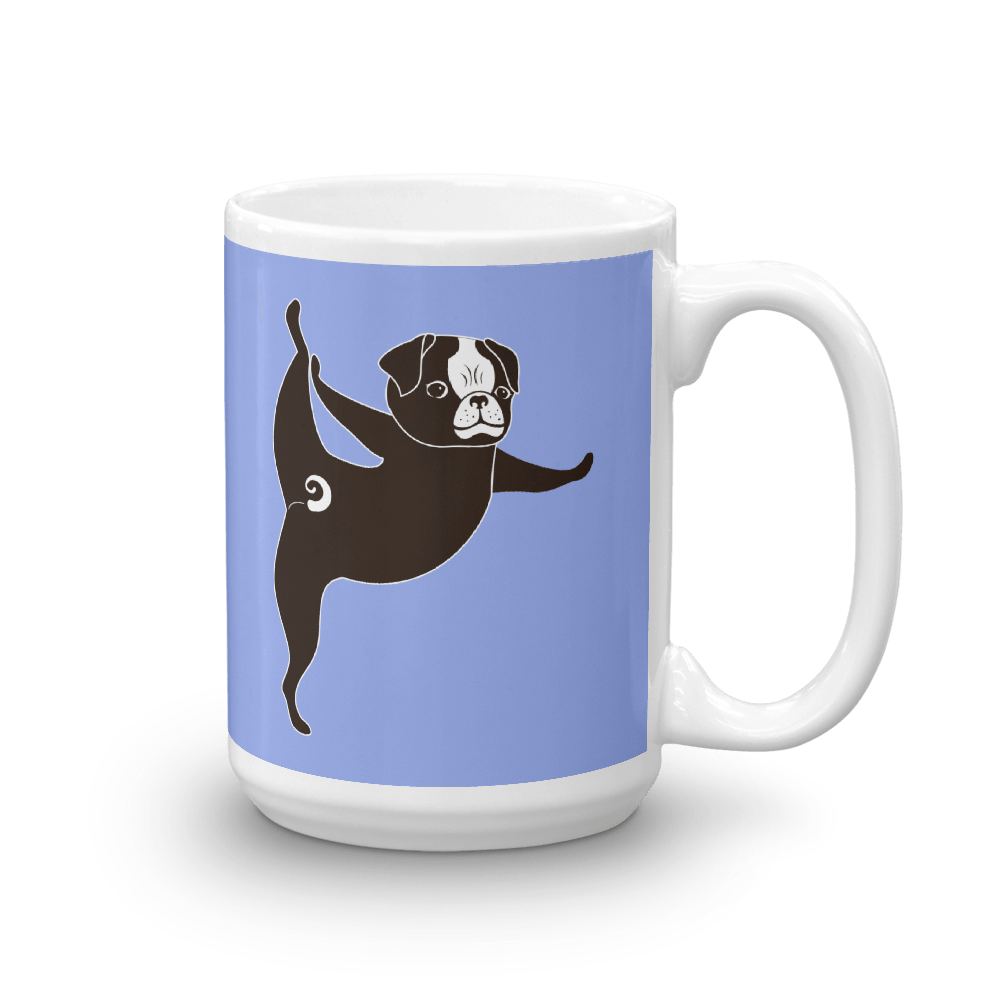 Yoga Pug 'Tippy Toes' Mug