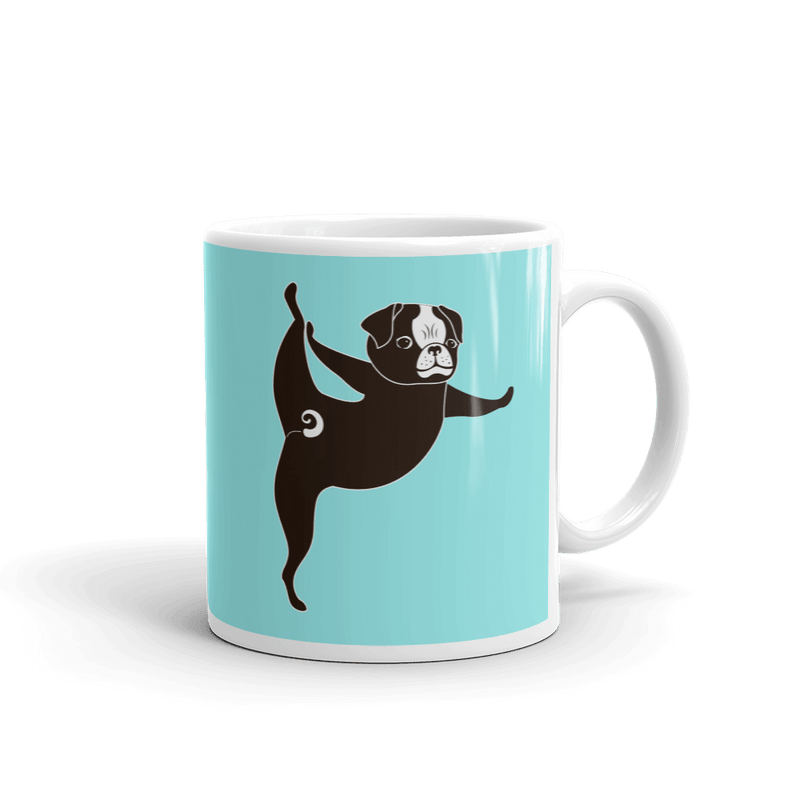 Yoga Pug 'Tippy Toes' Mug