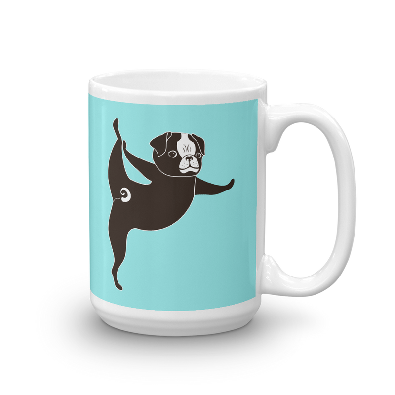 Yoga Pug 'Tippy Toes' Mug