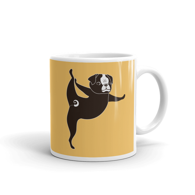 Yoga Pug 'Tippy Toes' Mug