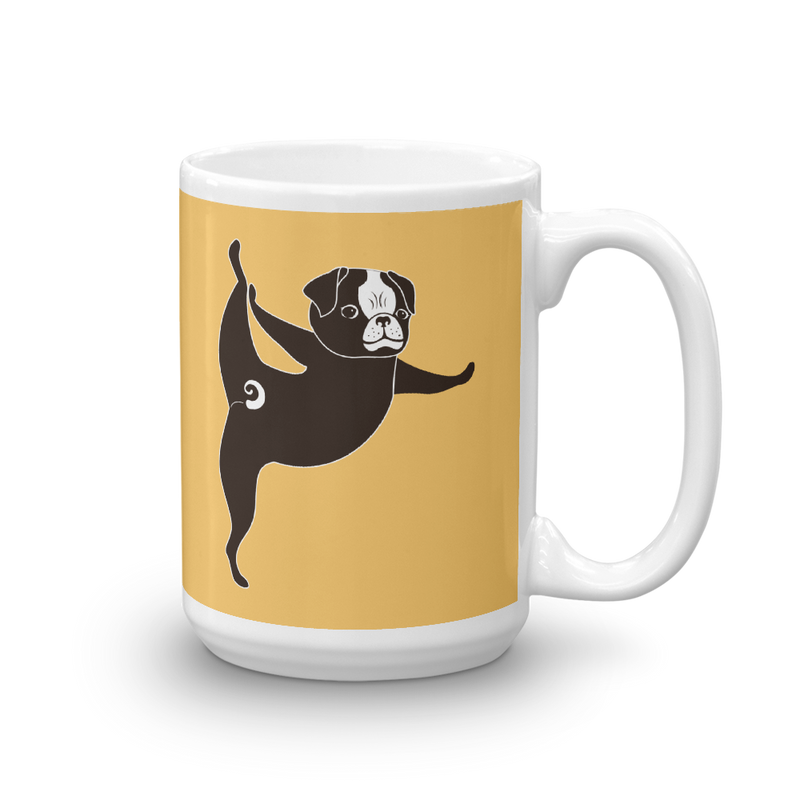 Yoga Pug 'Tippy Toes' Mug