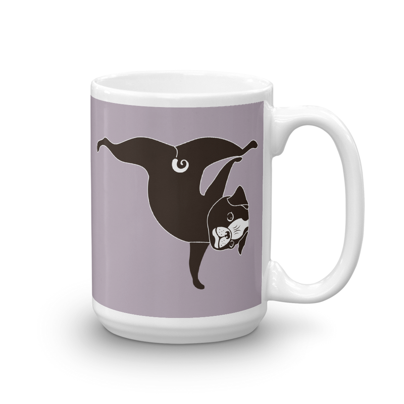 Yoga Pug 'Pawstand' Mug