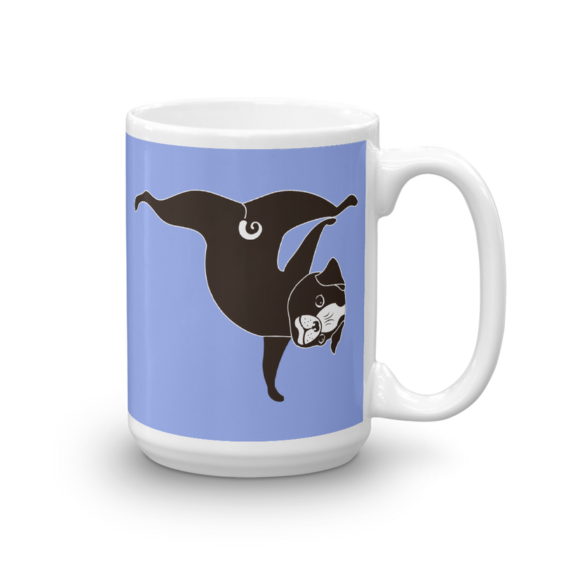Yoga Pug 'Pawstand' Mug