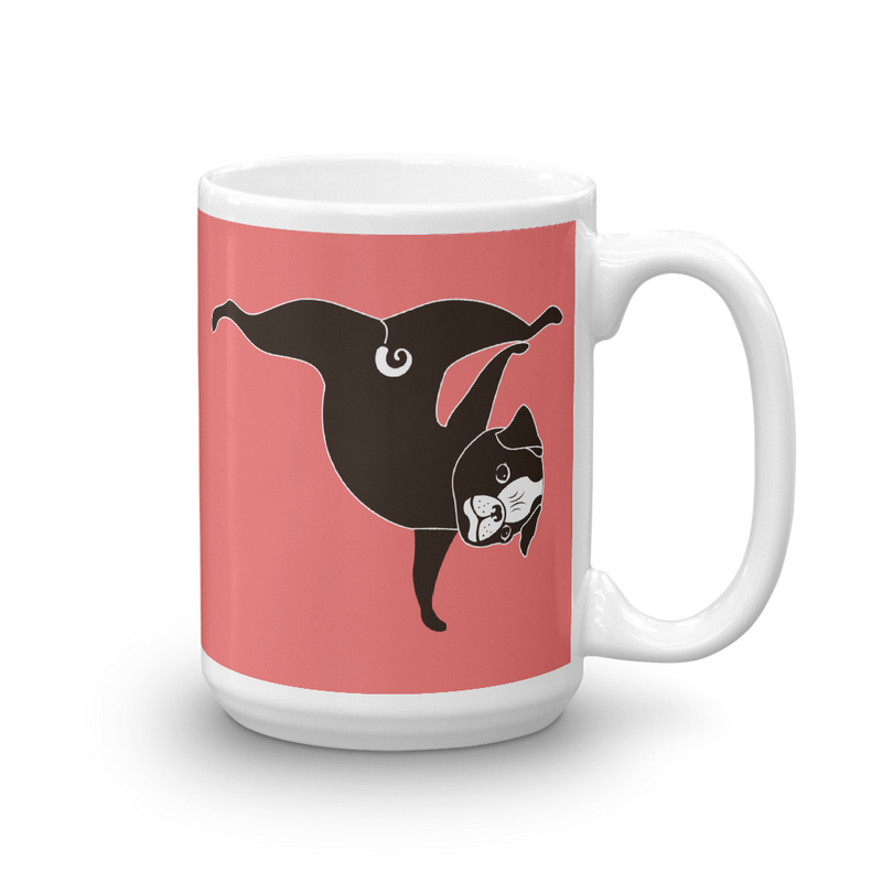 Yoga Pug 'Pawstand' Mug