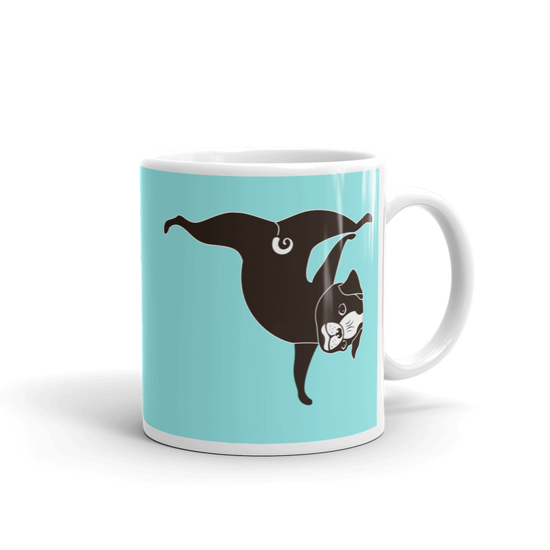 Yoga Pug 'Pawstand' Mug