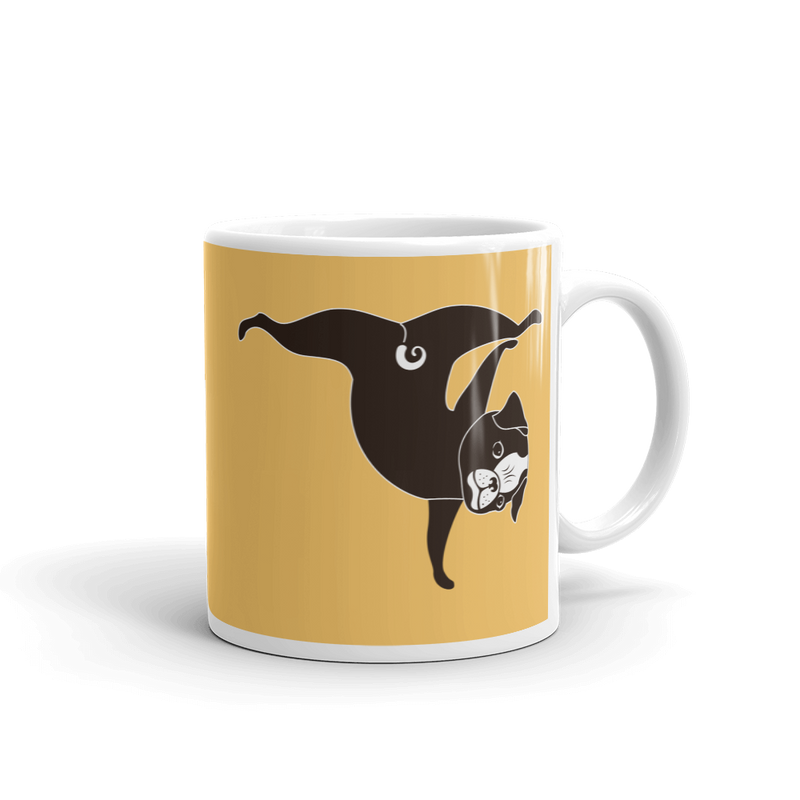 Yoga Pug 'Pawstand' Mug