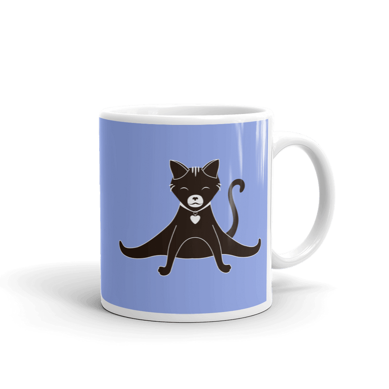 Yoga Cat Splits Mug in 11oz Mauve