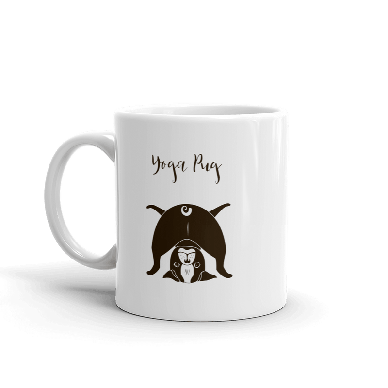 Yoga Pug 'Moves' White Mug Collection