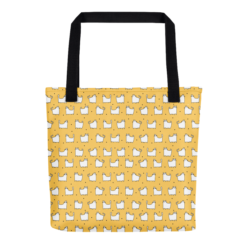 Pattern Cat 'Square Cat Gold' Tote bag