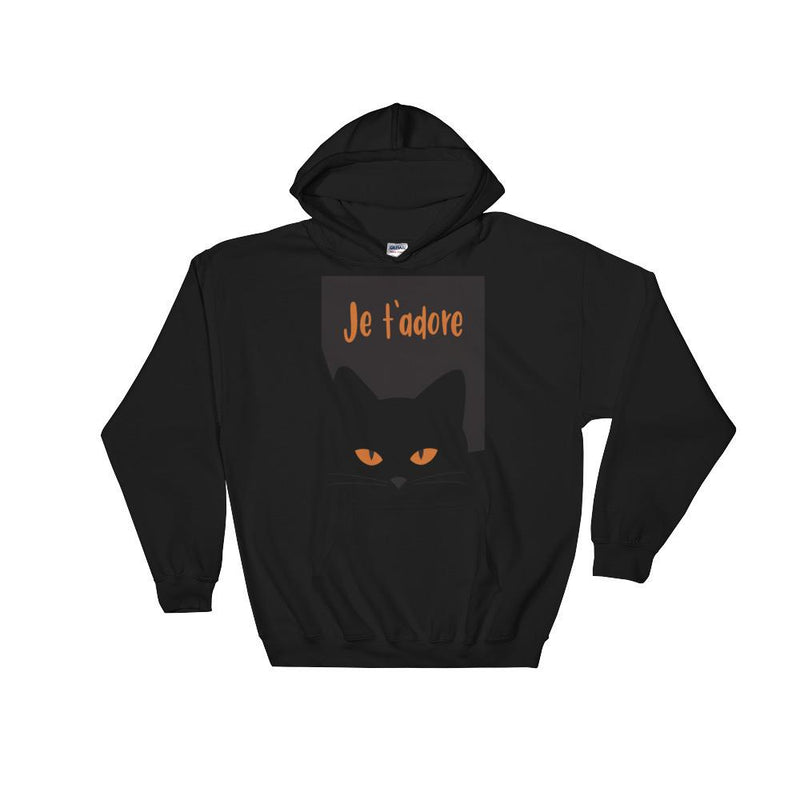 Inscrutable Cat 'Je T' Adore' Hooded Sweatshirt