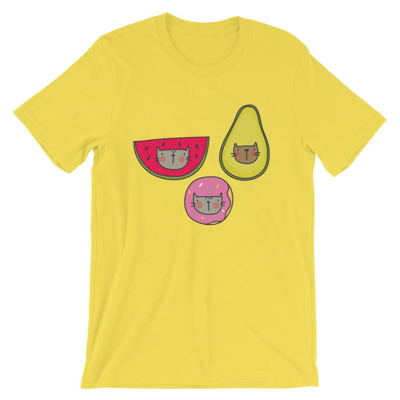 Summer Cat 'Fruit Medley" Unisex Short Sleeve t-Shirt