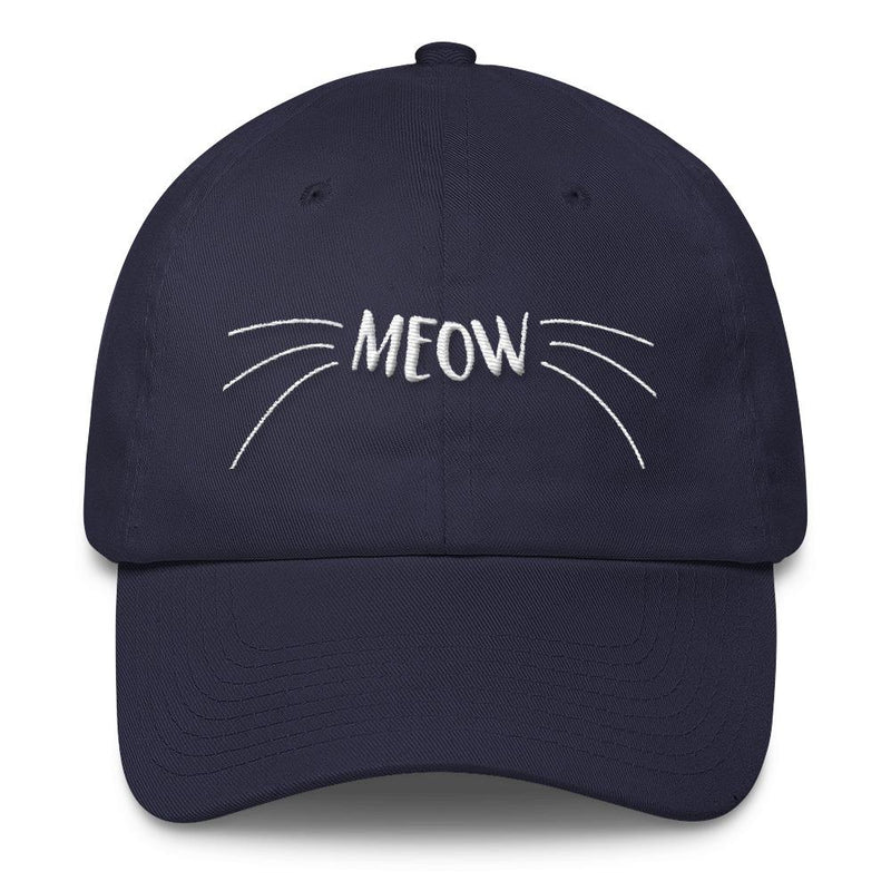 Wordy Cat 'Meow' Unstructured Cotton Cap