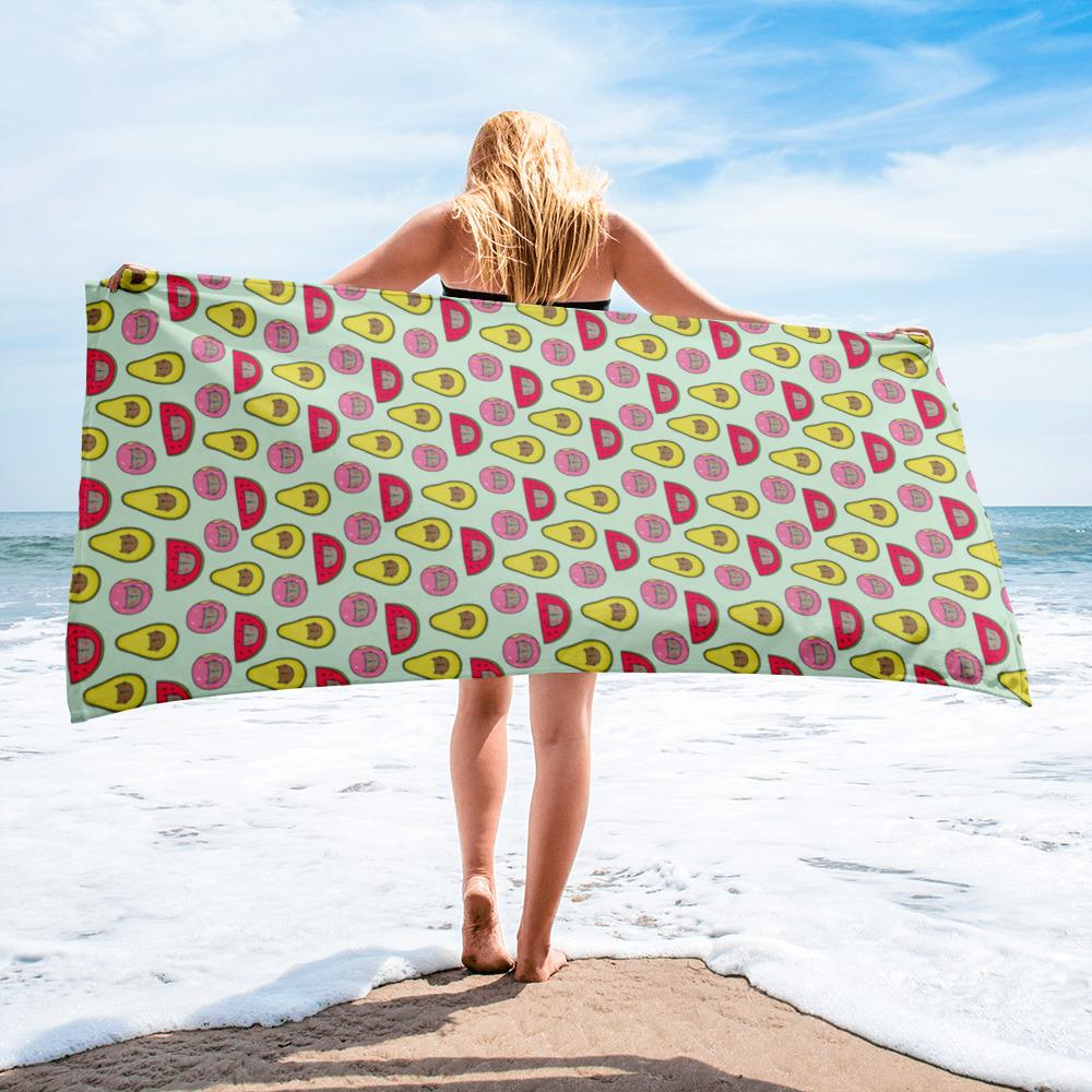 Summer Cat 'Fruity Medley' Versatile Lightweight Towel