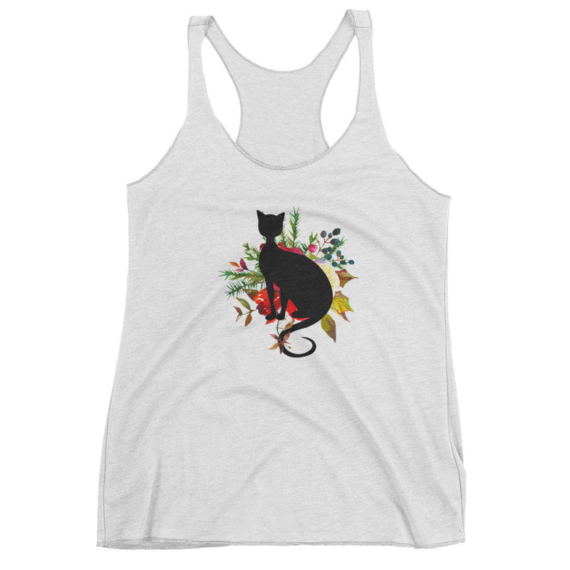 Floral Cat 'In Loving Memory Calvados Flavor' Women's Tank Top
