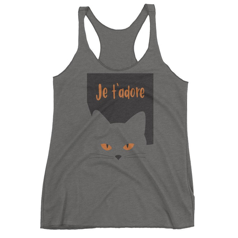 Inscrutable Cat 'Je T'Adore' Women's Tank Top