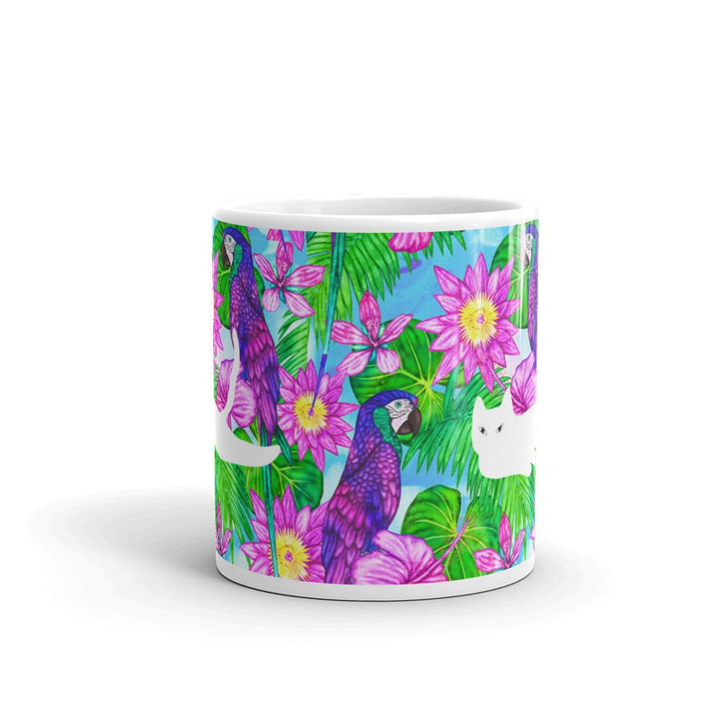 Cat Noir Aloha Mug in Middle View 15oz