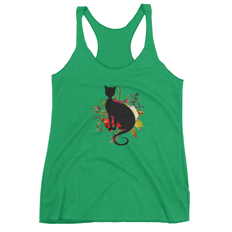 Floral Cat 'In Loving Memory Calvados Flavor' Women's Tank Top
