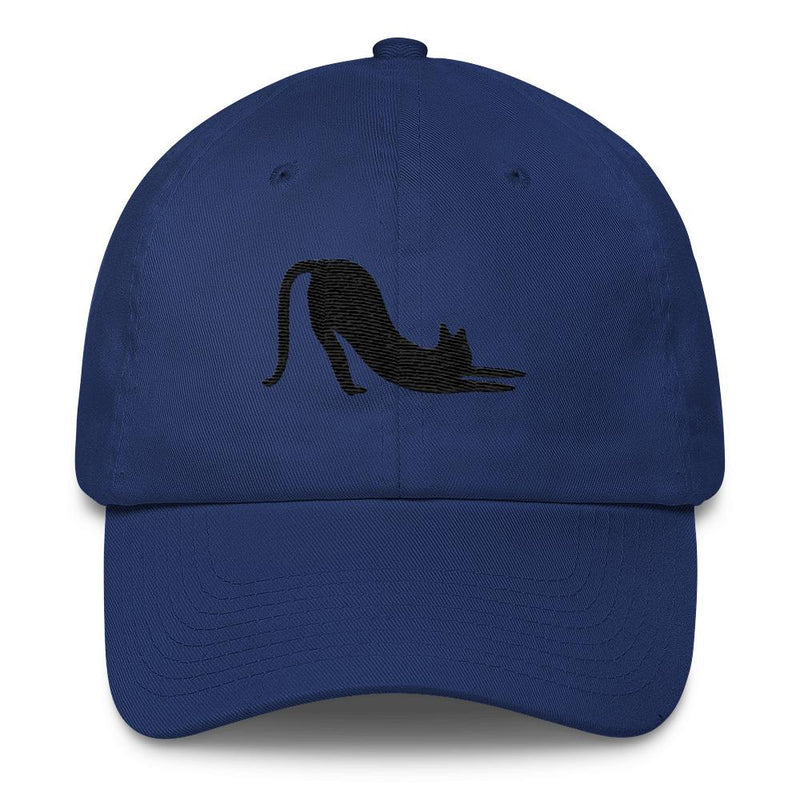 Yoga Cat 'Black Cat Stretch' Unstructured Cotton Cap