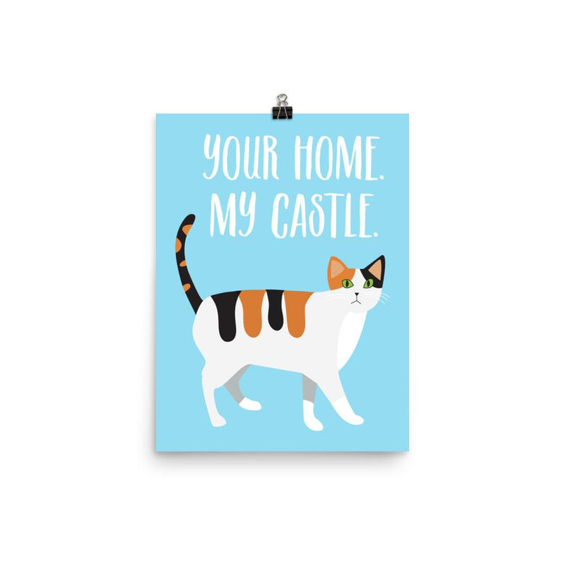 Catitude Cat 'Castle' Unframed Matt Poster