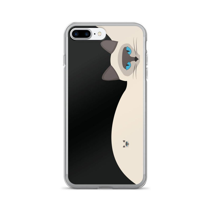 Inscrutable Cat Siamese Cat Black' iPhone 7 Plus Case