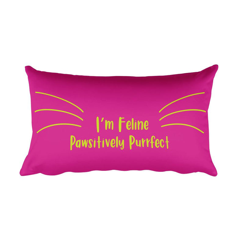 Wordy Cat ' Pawsitively Purrfect' Rectangular Pillow