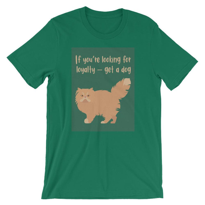 Catitude Cat 'Get A Dog' Unisex Short Sleeve T-Shirt