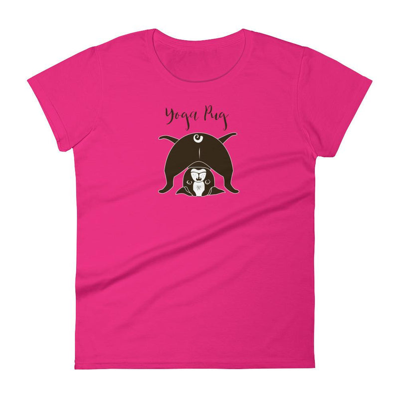 Yoga Pug 'Touch Toes' Women's Short Sleeve T-Shirt