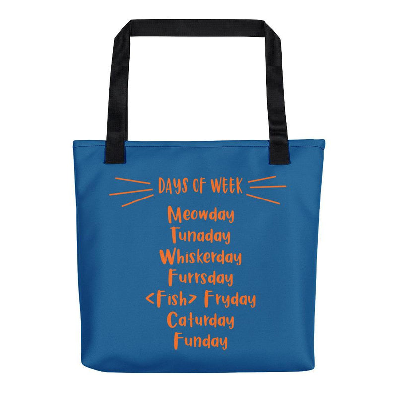 Wordy Cat 'Days Of Week' Tote Bag