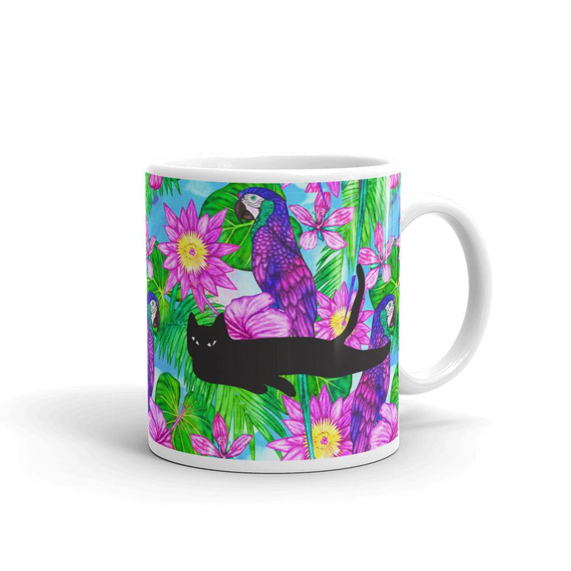 Cat Noir Aloha Mug in Left Side View 11oz