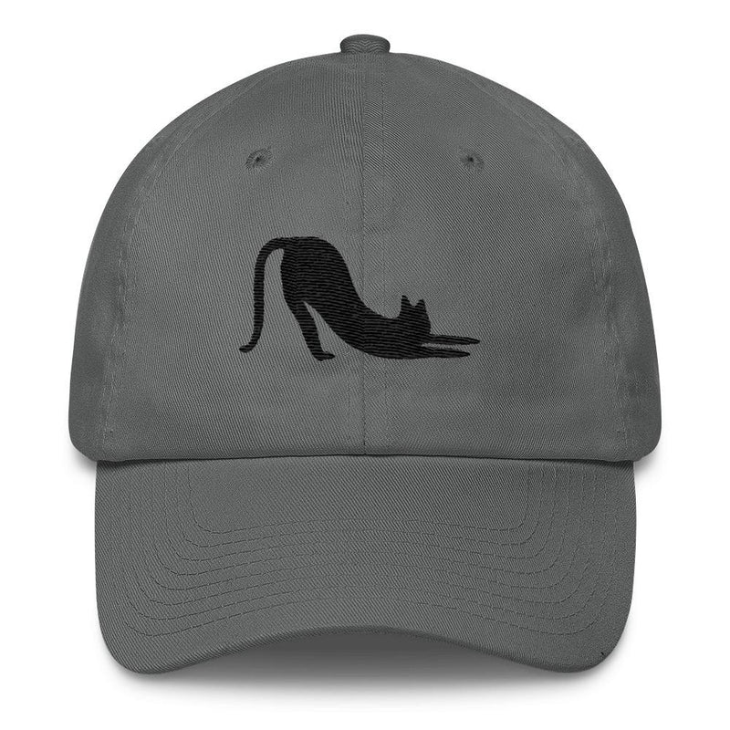 Yoga Cat 'Black Cat Stretch' Unstructured Cotton Cap