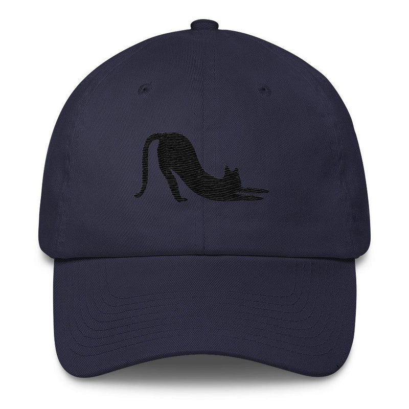 Yoga Cat 'Black Cat Stretch' Unstructured Cotton Cap