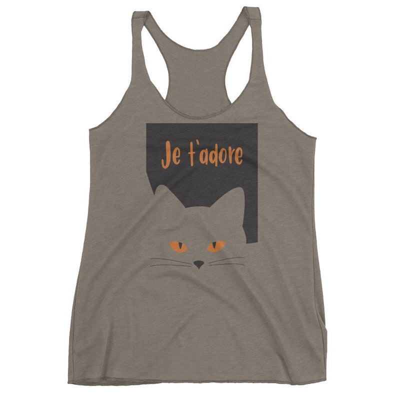 Inscrutable Cat 'Je T'Adore' Women's Tank Top
