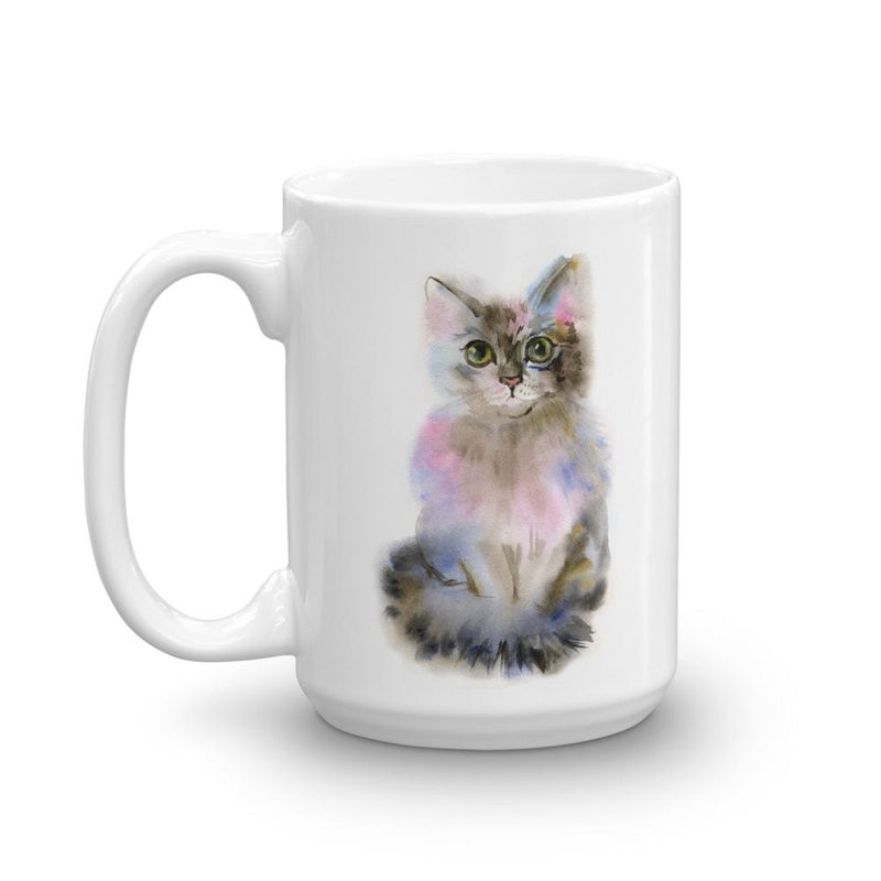Color-Me Cat 'Siberian Watercolor' Mug