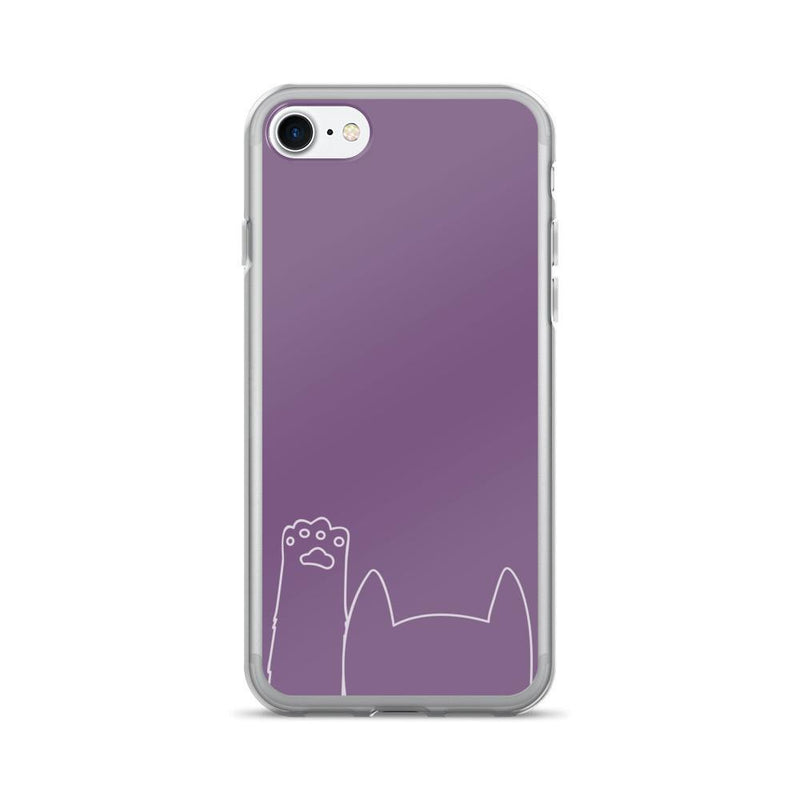 Minimalist Cat 'Hands Up Plummy' iPhone 7/7 Plus Case