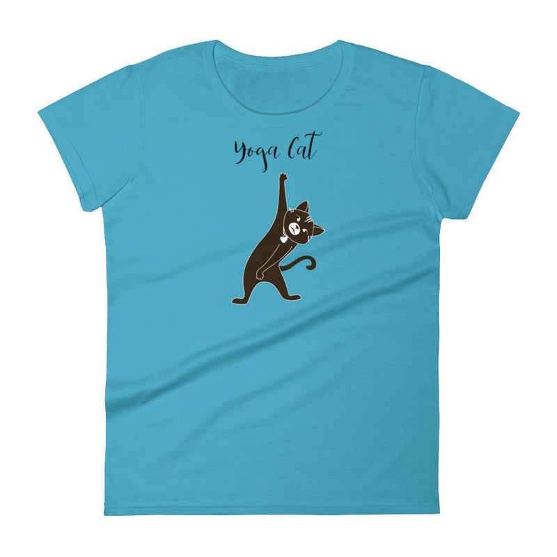 Yoga Cat 'Stretch' Women's Short Sleeve T-Shirt