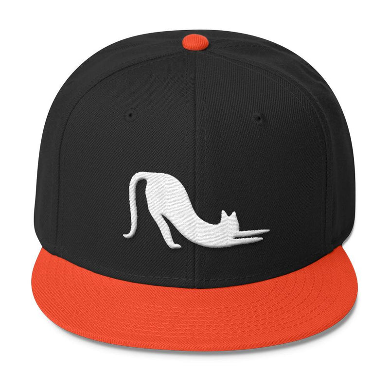 Yoga Cat 'Cat Stretch' Wool Blend Snapback Cap