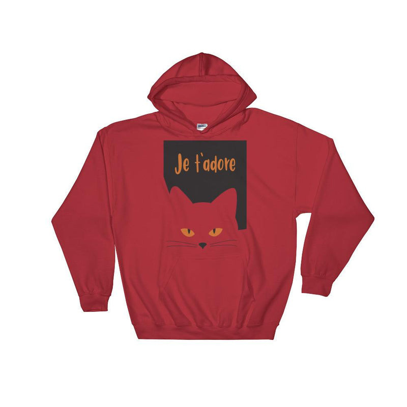 Inscrutable Cat 'Je T' Adore' Hooded Sweatshirt