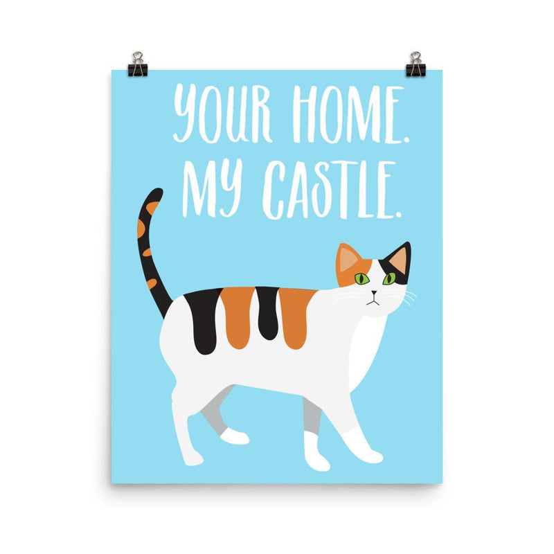Catitude Cat 'Castle' Unframed Matt Poster